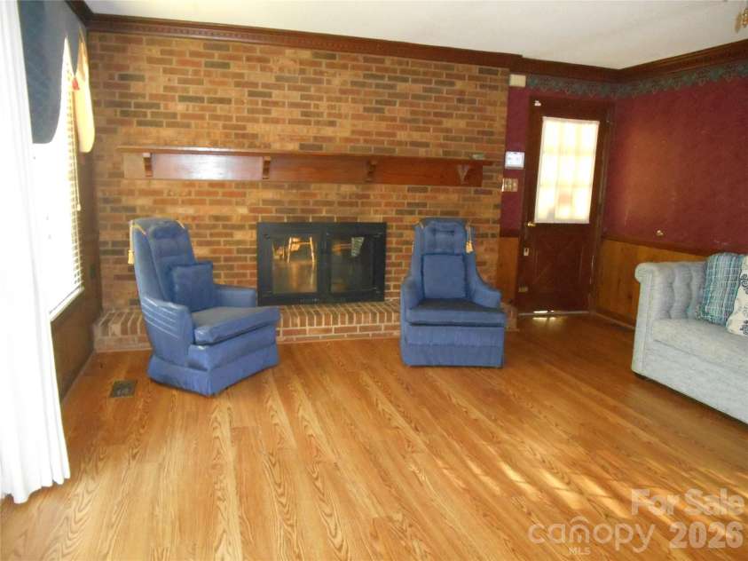 830 Salem Church Road, Lincolnton, NC 28092.  MLS# CAR4416779, YatesRealty ID 46118. Den with Fireplace