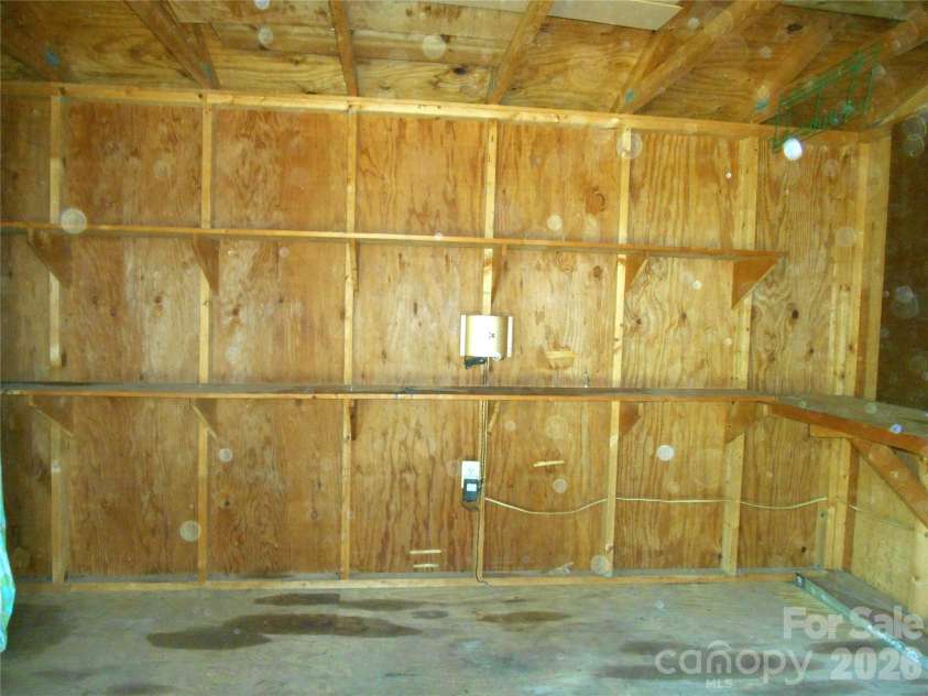 830 Salem Church Road, Lincolnton, NC 28092.  MLS# CAR4416779, YatesRealty ID 46118. Inside Shop/Shed