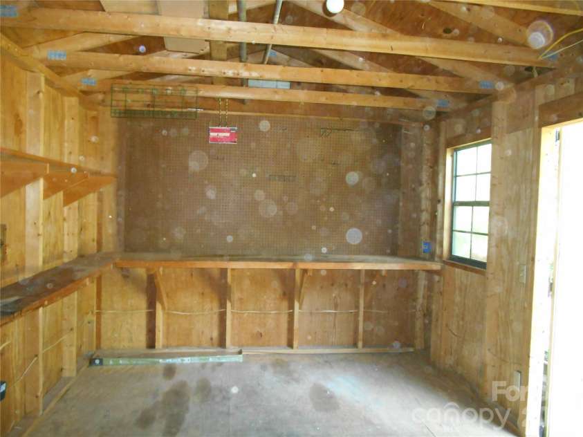 830 Salem Church Road, Lincolnton, NC 28092.  MLS# CAR4416779, YatesRealty ID 46118. Work Bench Inside Workshop/Shed