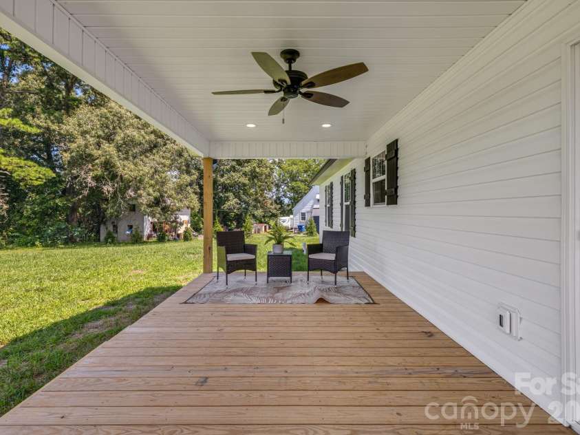 735 Jupiter Road, Weaverville, NC 28787.  MLS# CAR4410914, YatesRealty ID 46131. Covered Back Porch