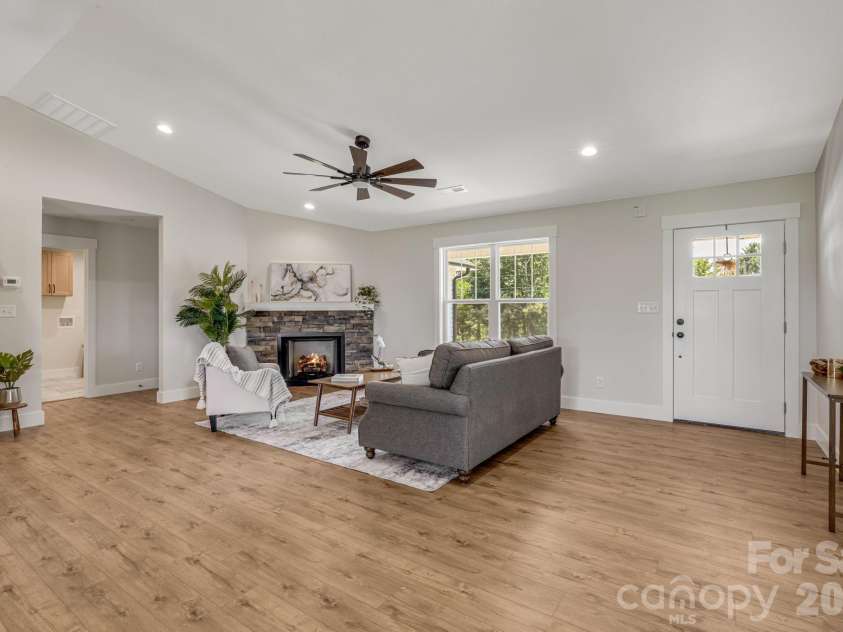 735 Jupiter Road, Weaverville, NC 28787.  MLS# CAR4410914, YatesRealty ID 46131. Living Room