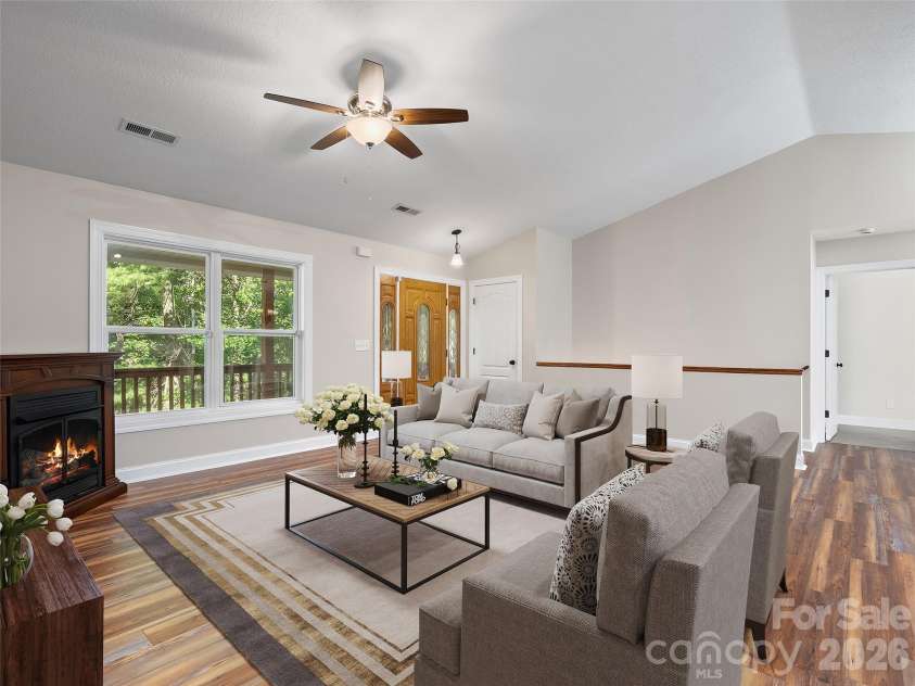 11 Tahchee Trail, Fletcher, NC 28732.  MLS# CAR4415640, YatesRealty ID 46135. Virtually Staged Living Area