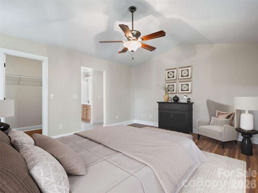 11 Tahchee Trail, Fletcher, NC 28732.  MLS# CAR4415640, YatesRealty ID 46135. Virtually Staged Primary Bedroom