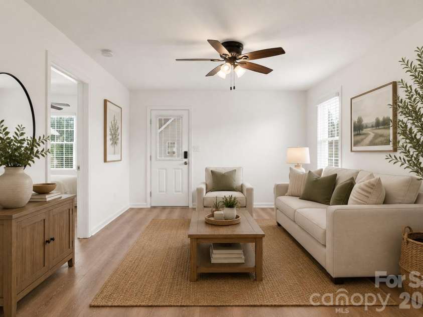 203 Magnolia Avenue, Great Falls, SC 29055.  MLS# CAR4411500, YatesRealty ID 46143. Living Room Virtually Staged