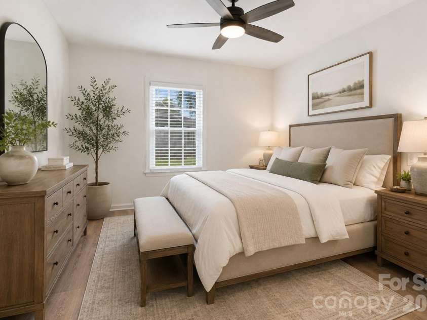 203 Magnolia Avenue, Great Falls, SC 29055.  MLS# CAR4411500, YatesRealty ID 46143. Primary Bedroom Virtually Staged