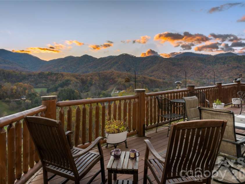 135 Potato Branch Road, Leicester, NC 28748.  MLS# CAR4415427, YatesRealty ID 46150. Front Deck View