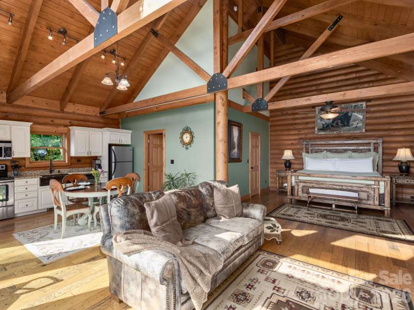 135 Potato Branch Road, Leicester, NC 28748.  MLS# CAR4415427, YatesRealty ID 46150. Honeymoon Cabin