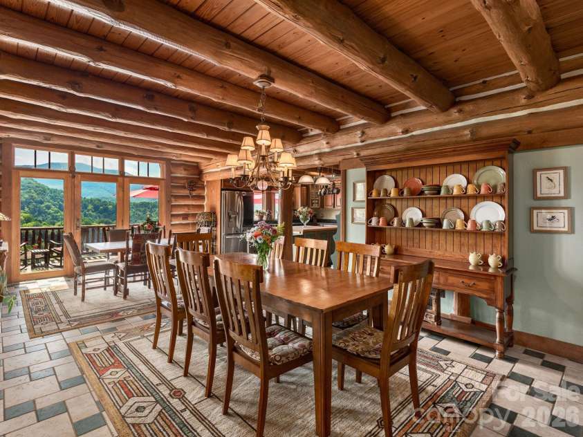 135 Potato Branch Road, Leicester, NC 28748.  MLS# CAR4415427, YatesRealty ID 46150. Main Dining Area
