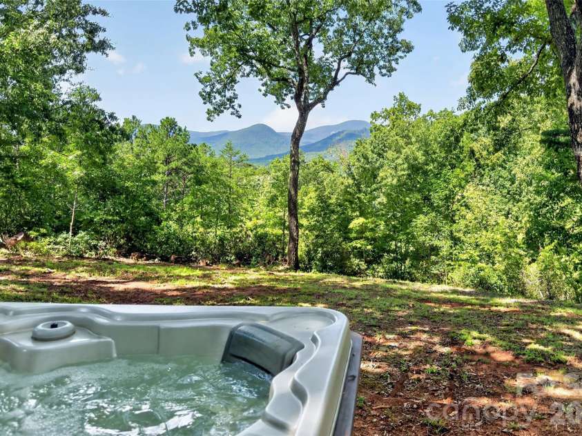 128 Pearson Circle, Lake Lure, NC 28746.  MLS# CAR4417256, YatesRealty ID 46151. Hot Tub with a view