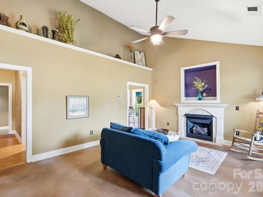 282 Kendra Drive, Concord, NC 28025.  MLS# CAR4414096, YatesRealty ID 46159. Vaulted ceilings and fireplace!