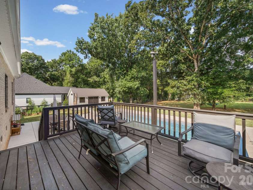 8510 Tirzah Church Road, Waxhaw, NC 28173.  MLS# CAR4415336, YatesRealty ID 46217. Back Deck