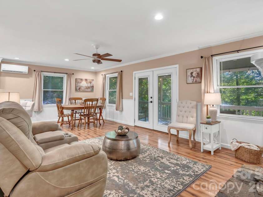 426 Meadowood Lane, Burnsville, NC 28714.  MLS# CAR4412082, YatesRealty ID 46234. Open Living Dining Room
