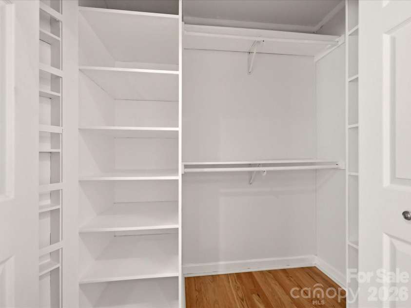 20845 Lagoona Drive, Cornelius, NC 28031.  MLS# CAR4417083, YatesRealty ID 46260. Primary bedroom closet with shelving system!