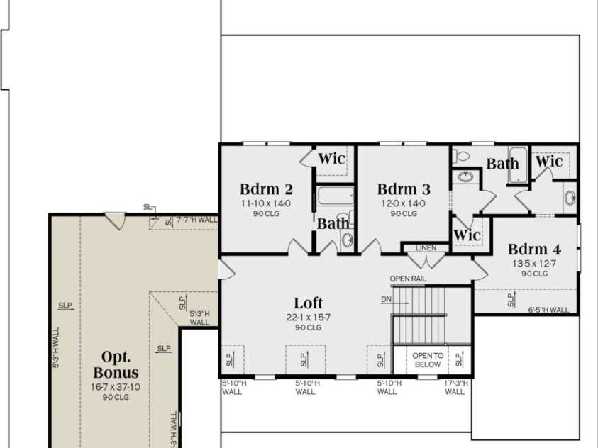 2402 Simfield Church Road, Matthews, NC 28105.  MLS# CAR4417312, YatesRealty ID 46263. Floor 2 layout