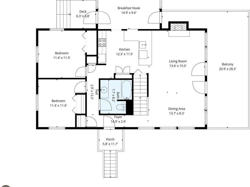 268 Mallard Road, Lake Lure, NC 28746.  MLS# CAR4372270, YatesRealty ID 46317. Main level