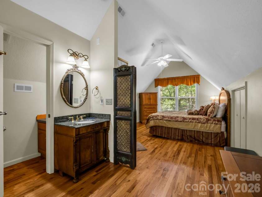 268 Mallard Road, Lake Lure, NC 28746.  MLS# CAR4372270, YatesRealty ID 46317. Upper level half bath and bed room