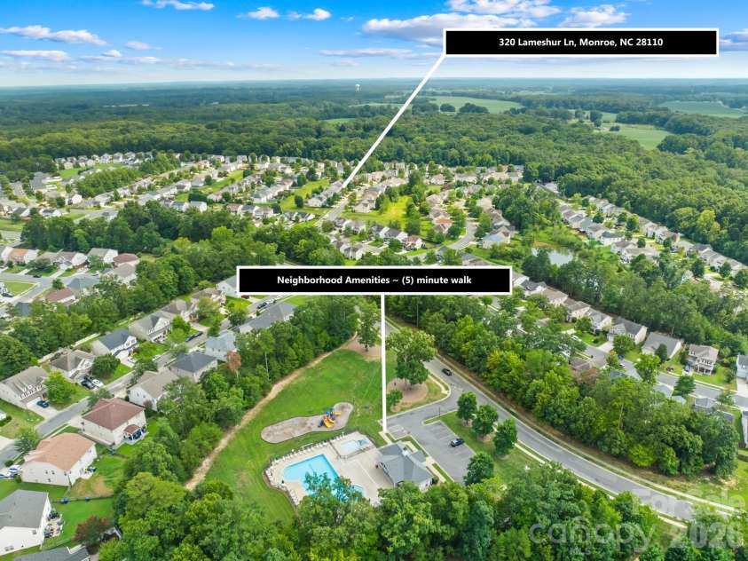 320 Lameshur Lane, Monroe, NC 28110.  MLS# CAR4409499, YatesRealty ID 46318. 