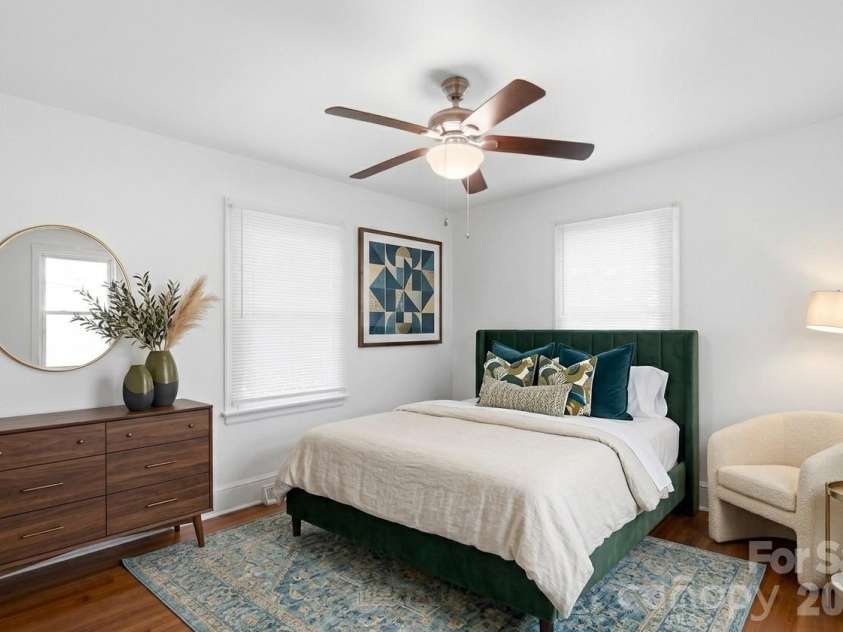 1506 Coker Avenue, Charlotte, NC 28208.  MLS# CAR4415832, YatesRealty ID 46337. Virtually staged primary bedroom