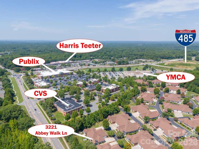3221 Abbey Walk Lane, Matthews, NC 28105.  MLS# CAR4412406, YatesRealty ID 46386. 