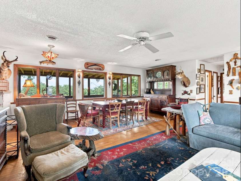 327 Summit Road, Tryon, NC 28782.  MLS# CAR4417439, YatesRealty ID 46395. Dining area can acomadate large gatherings