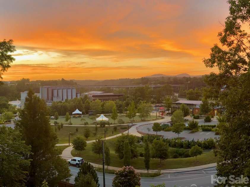 45 Logan Circle, Asheville, NC 28806.  MLS# CAR4415397, YatesRealty ID 46405. Beautiful sunset view from the deck!