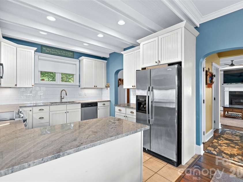 45 Logan Circle, Asheville, NC 28806.  MLS# CAR4415397, YatesRealty ID 46405. The updated kitchen is as functional as it is inviting, ready for everyday living and effortless entertaining.