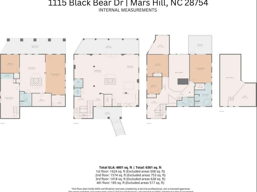 1185 Black Bear Drive, Mars Hill, NC 28754.  MLS# CAR4409355, YatesRealty ID 46406. Floor Plan