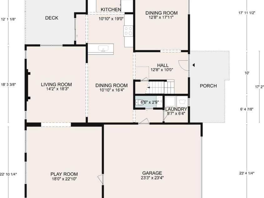 4 Beechwood Lakes Drive, Hendersonville, NC 28792.  MLS# CAR4380923, YatesRealty ID 46410. Main Level floorplan - note the flexiblity with the floorplan and how you use it.