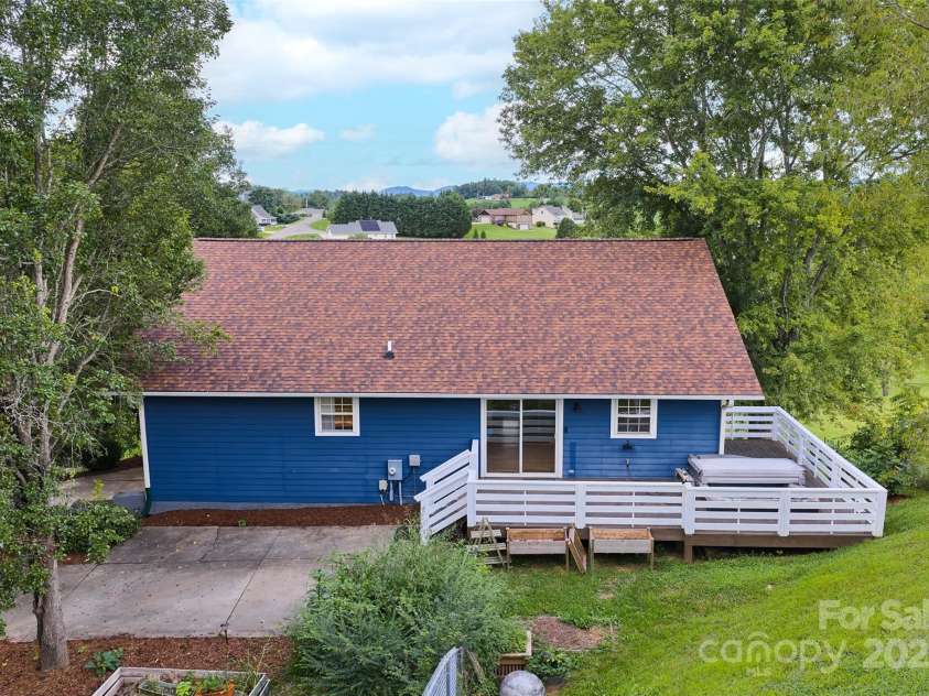 271 Breton Ridge Road, Leicester, NC 28748.  MLS# CAR4284121, YatesRealty ID 4642. Back of home
