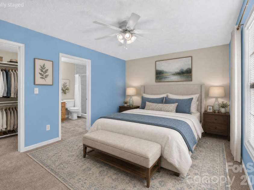 2305 Good Shepard Court, Lenoir, NC 28645.  MLS# CAR4415985, YatesRealty ID 46464. Primary BR Virtually Staged