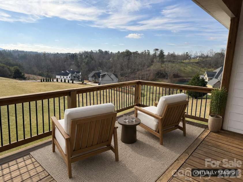 77 Horizon Way, Alexander, NC 28701.  MLS# CAR4411841, YatesRealty ID 46465. Large Back Deck
