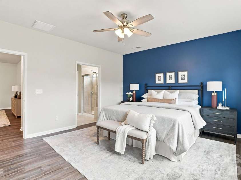 3065 Rosseau Lane, Mount Holly, NC 28120.  MLS# CAR4417646, YatesRealty ID 46493. Primary bedroom