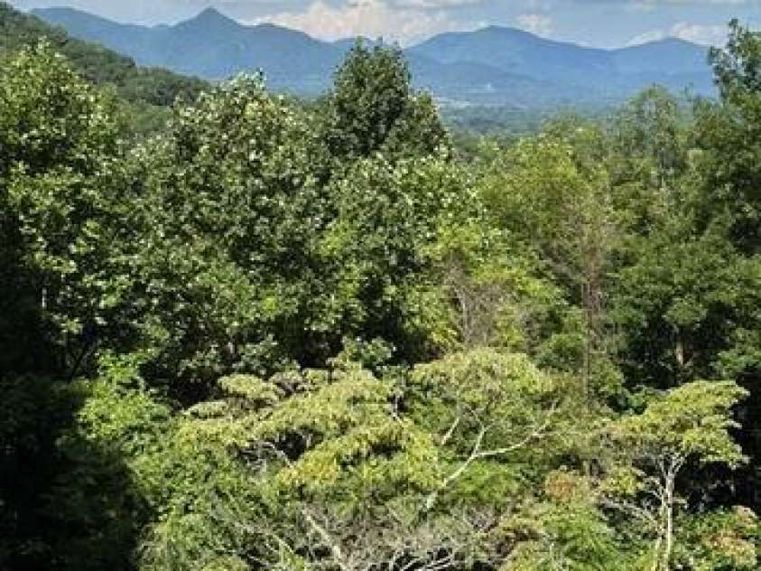 70 Calhoun Ridge Road, Waynesville, NC 28786.  MLS# CAR4417199, YatesRealty ID 46506. View from open and covered deck