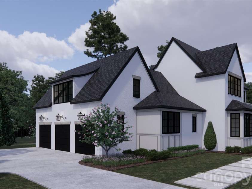 1168 Fern Hill Road, Mooresville, NC 28117.  MLS# CAR4351598, YatesRealty ID 4651. Front corner garage Rendering of To Be Built hom