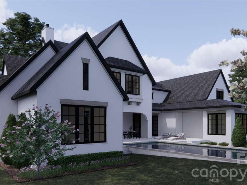 1168 Fern Hill Road, Mooresville, NC 28117.  MLS# CAR4351598, YatesRealty ID 4651. Left Back corner Rendering for To Be Built him
