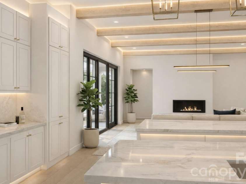 1168 Fern Hill Road, Mooresville, NC 28117.  MLS# CAR4351598, YatesRealty ID 4651. Rendering for view from kitchen to living room