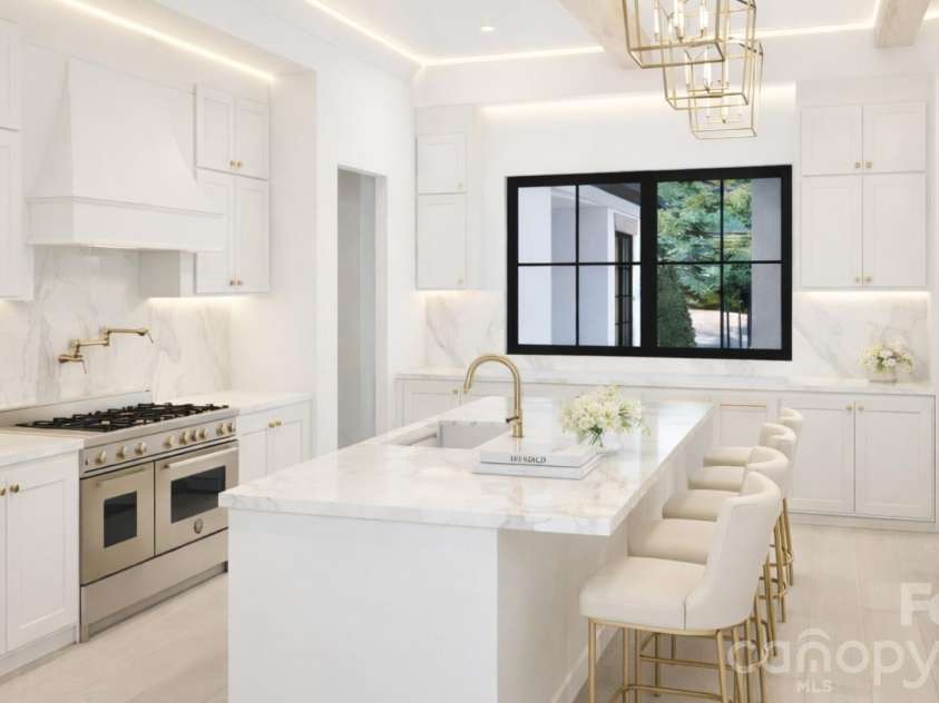 1168 Fern Hill Road, Mooresville, NC 28117.  MLS# CAR4351598, YatesRealty ID 4651. Rendering of luxury kitchen and islands