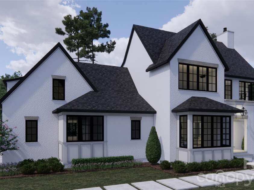 1168 Fern Hill Road, Mooresville, NC 28117.  MLS# CAR4351598, YatesRealty ID 4651. Side front Rendering of To Be Built home