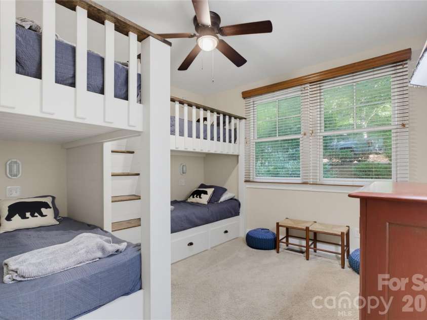 298 Hedgewood Drive, Tuckasegee, NC 28783.  MLS# CAR4393435, YatesRealty ID 46529. Custom built in bunk beds