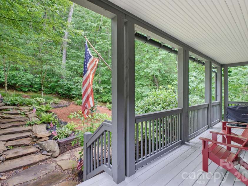 298 Hedgewood Drive, Tuckasegee, NC 28783.  MLS# CAR4393435, YatesRealty ID 46529. Extensive rock hardscapes