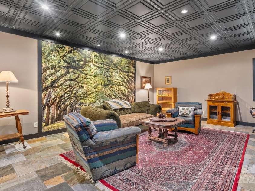 111 Flora Rose Trail, Asheville, NC 28803.  MLS# CAR4239614, YatesRealty ID 4654. Lower level viewing room