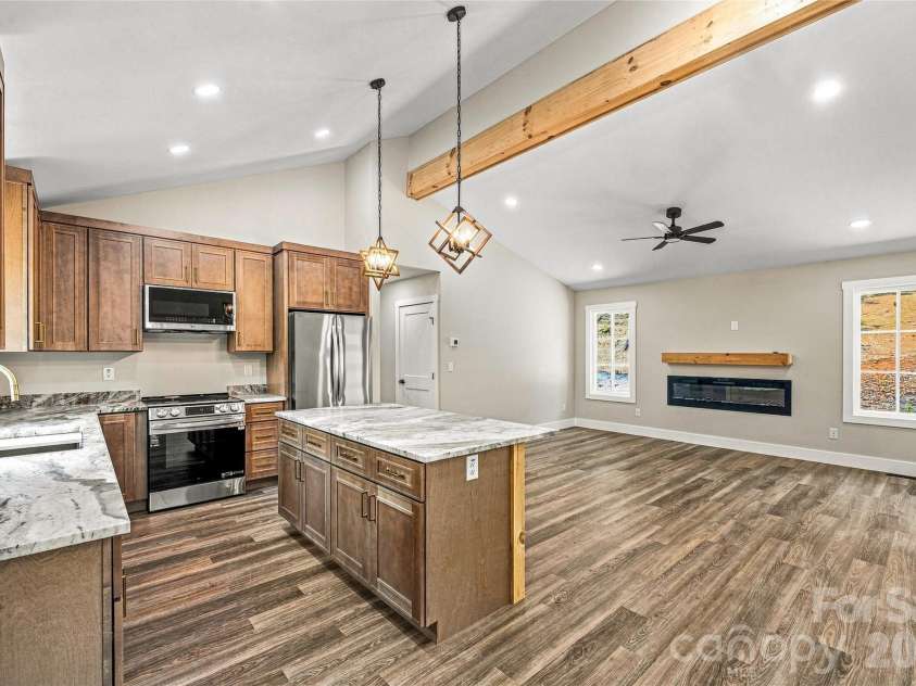 60 Catatoga Trail, Marion, NC 83452.  MLS# CAR4403563, YatesRealty ID 46556. Modern kitchen with ample workspace