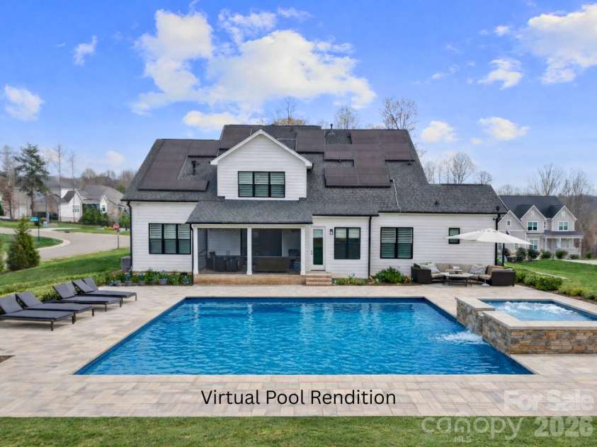 116 Broad Birch Drive, Davidson, NC 28036.  MLS# CAR4354285, YatesRealty ID 4662. Pool Ready - Virtual Rendition