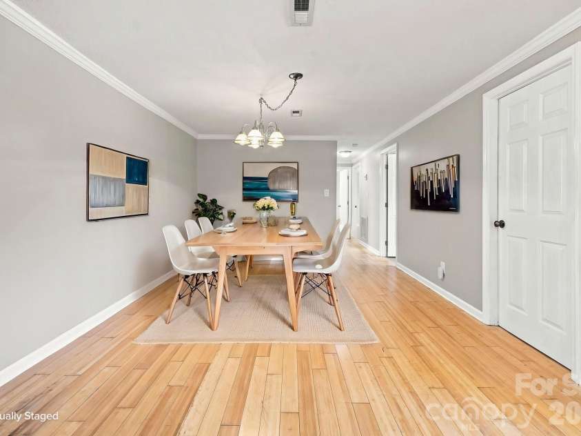 1021 Caldwell Avenue, Newton, NC 28658.  MLS# CAR4417463, YatesRealty ID 46656. Dining Room virtually staged