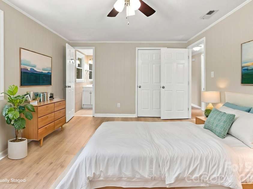 1021 Caldwell Avenue, Newton, NC 28658.  MLS# CAR4417463, YatesRealty ID 46656. Primary Bedroom virtually staged