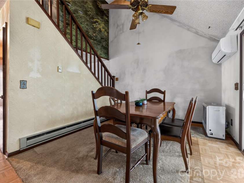 131 Spencer Street, Clyde, NC 28721.  MLS# CAR4417558, YatesRealty ID 46666. Dining room -