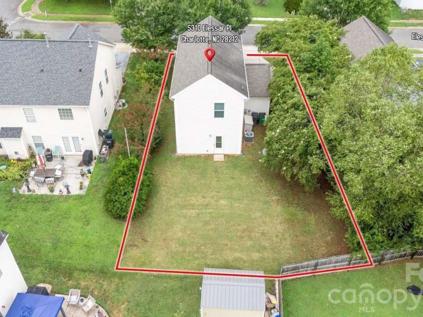 5310 Elessar Place, Charlotte, NC 28212.  MLS# CAR4417527, YatesRealty ID 46669. Ariel View