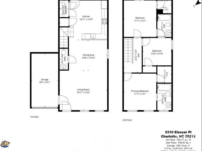 5310 Elessar Place, Charlotte, NC 28212.  MLS# CAR4417527, YatesRealty ID 46669. Floor Plan