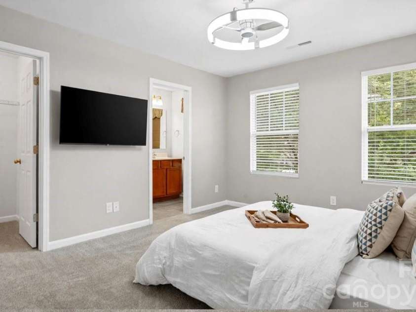 5310 Elessar Place, Charlotte, NC 28212.  MLS# CAR4417527, YatesRealty ID 46669. Primary Bedroom virtually staged