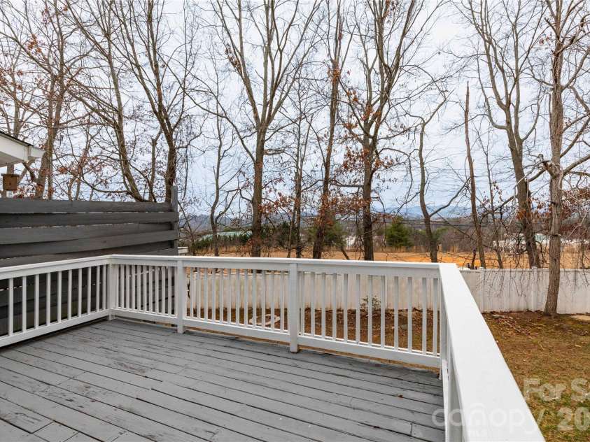 22 Hollybrook Drive, Asheville, NC 28803.  MLS# CAR4233748, YatesRealty ID 46673. Main Level Deck - Winter Views!